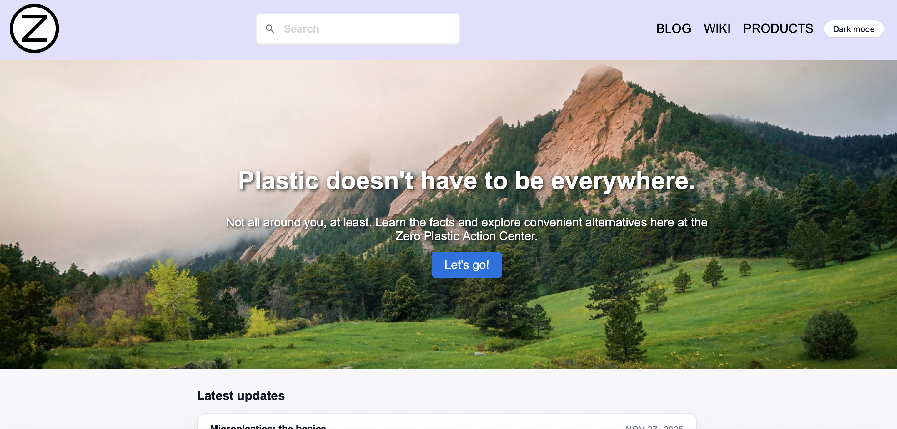 New site landing page!